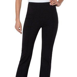 NWT Liverpool Pearl Full Length Flare With Pintucks 31in In Black